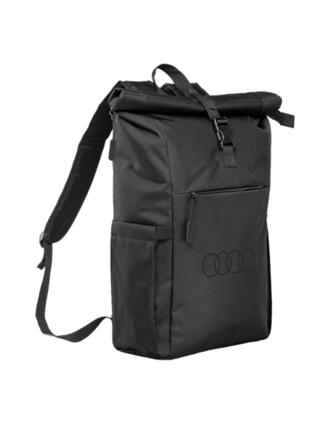 AUDI Rollup Rucksack schwarz - BLACK EDITION