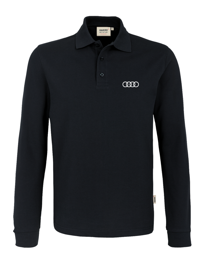 Men s Long Sleeve Polo black T Shirts Polo Shirts Men Audi Corporate Fashion English