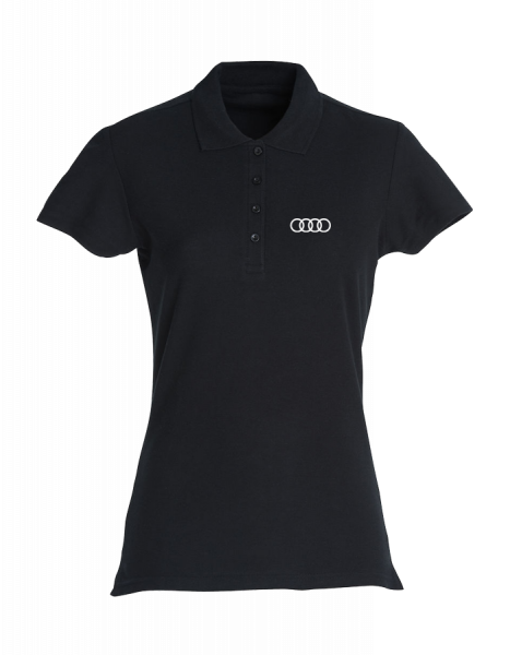 Damen Polo, Classic, schwarz