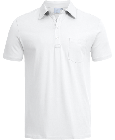 Men´s Polo, regular, short-sleeve, white