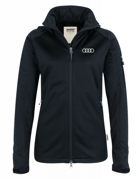 Damen Softshelljacke, schwarz