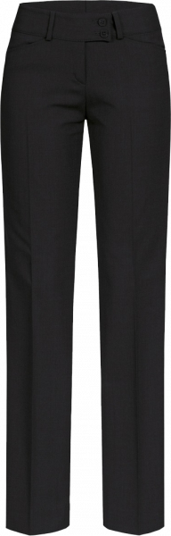 Damen Hose Premium regular, niedriger Bund, schwarz