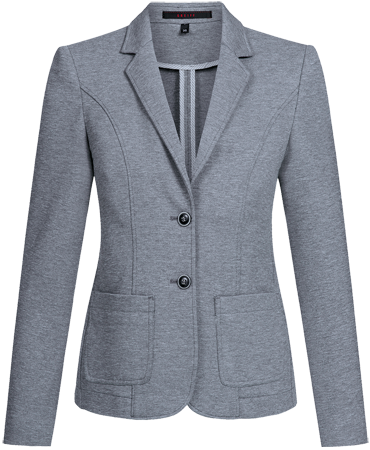 Damen Jerseyblazer Casual, regular, grau meliert