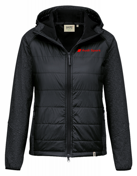 Audi Sport Damen Hybridjacke, schwarz