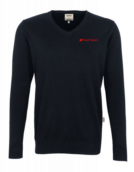 Audi Sport Herren V-Pullover, schwarz