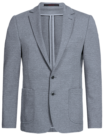 Herren Jerseysakko, Casual, regular, grau meliert