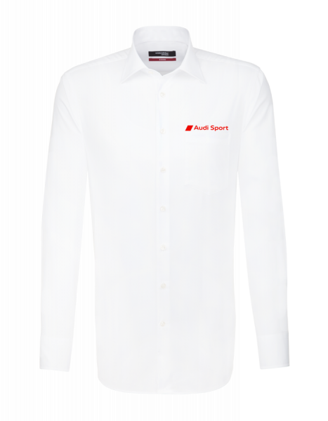 Audi Sport long-sleeve Shirt, modern, white | Men | Audi Sport Branding | Corporate Fashion English