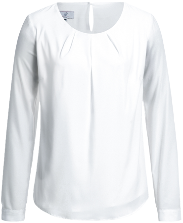 Chiffonbluse, Premium, regular, LA, weiß