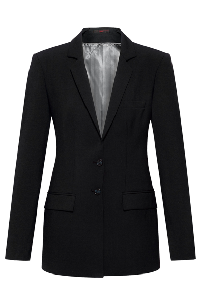 Damen Lang-Blazer. Premium. regular. schwarz