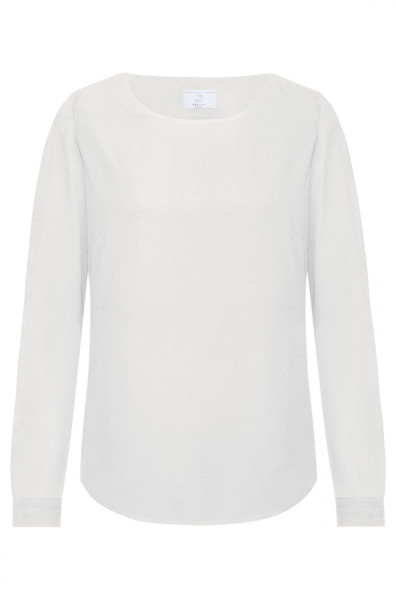 Chiffonbluse Premium, langarm, weiß