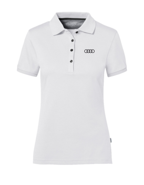 Damen Polo Cotton Tec, weiß