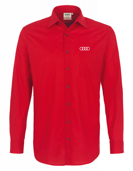 Herren Langarmhemd, rot
